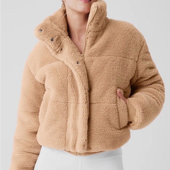 NWOT ALO  Tan Sherpa Jacket - Picture 4 of 11